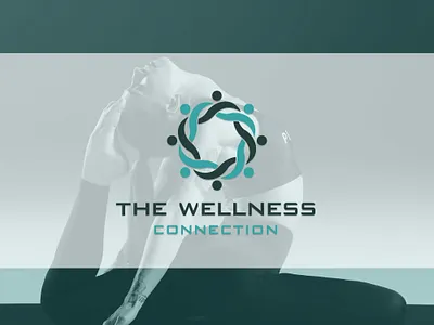 THE WELLNESS CONNECTION branding design flat illustration logo minimal typography vector