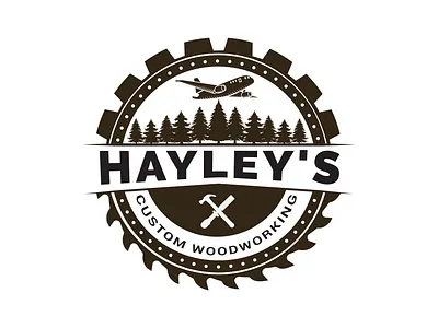 Wood working branding graphic design logo wood