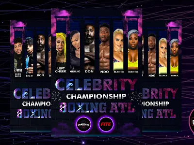 CHAMPIONSHIP BOXING FLYER DESIGN | CELEBRITY POSTER athlete boxer boxing boxingclub boxingfightflyer event flyer sports