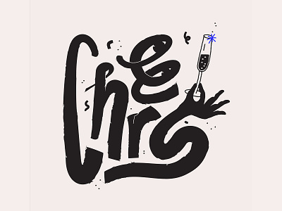 Cheers 100dayschallenge 100daysofillustration art cheers design illustration mood typo vector