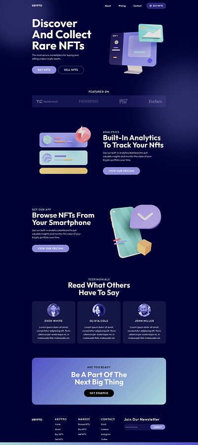 NFT Website figma nft web 3.0 web design webflow