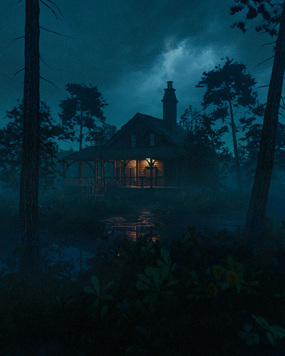 Quietude 3d cinema cinematic dark digital art illustration