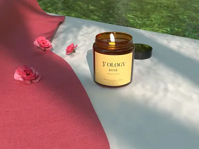 3D Scene 3d 3d modelling brand branding candle cloth design flame graphic design illustration modelling package packaging poster product scene textures