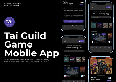 Tai Guild Game App Design app branding design ui ux