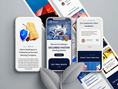 Moving Website Mobile Version header mobile app mobile app design mobile responsive moving mobile responsive transportation uidesign webdesign website mobile version