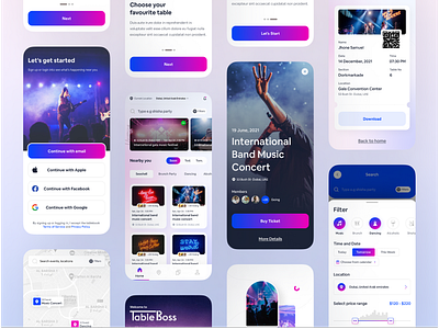 TableBoss - Event Ticket App UI app app design clean creative daily ui dailyui design dribbble figma flat interface minimal mobile mobile app mobile app design mobile ui ui ui design ux