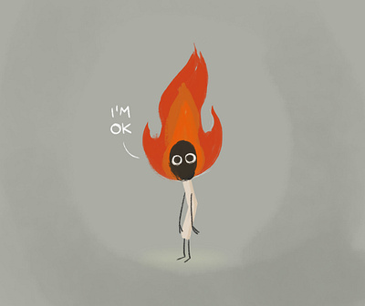 All of us anxiety burnout children book illustration illustration stress