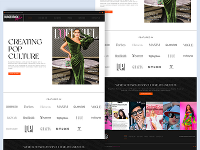BurgerRock Media Website Design elementor fashion graphic design luxury trendy ui ui design website wordpress youthful
