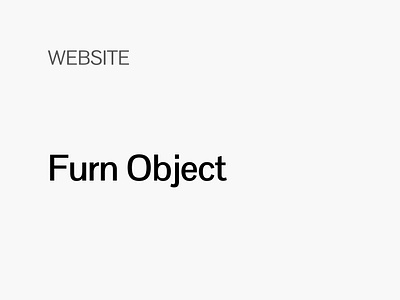 "Furn Object" Website Development