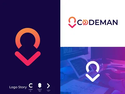 CodeMan Logo Design abid nion abid nion fiverr branding c logo code logo code logo dribbble code logo fiverr code man logo codeman logo design fiverr logo design letter c code logo logo logo design logo designer minimal