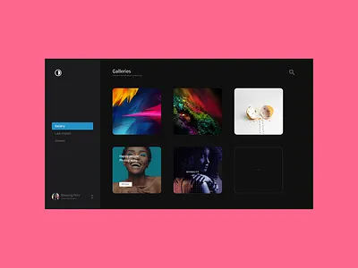 Photo Gallery app design desktop photo gallery ui ux web design