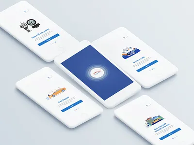 Car Rental app car car rental design illustration mobile design ui ux