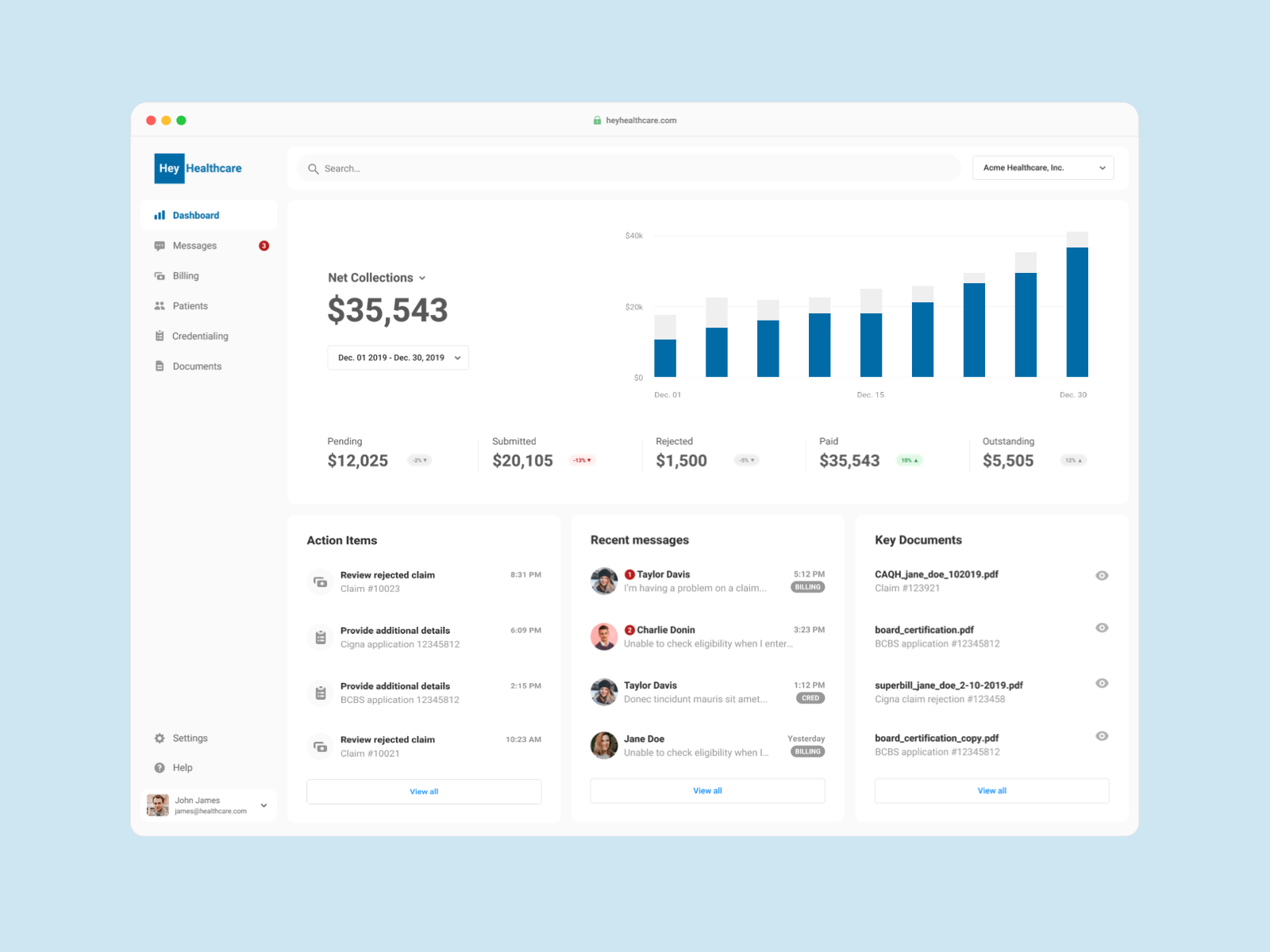 Health-tech dashboard desktop to mobile app ios web