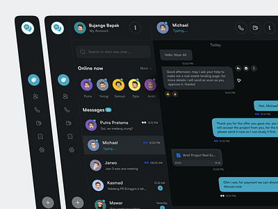 Chatyuh - Chatting Desktop chat app chat dekstop chatting dekstop clean dark mode dark mode version dekstop app dekstop design design messages messages app messages dekstop minimal minimalis ui ui clean ux web web desingn website