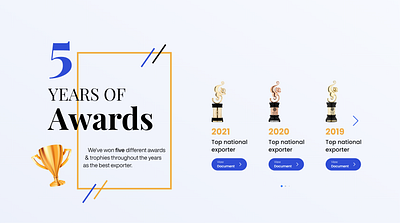 Awards showcase design graphic design landing page ui ux web design