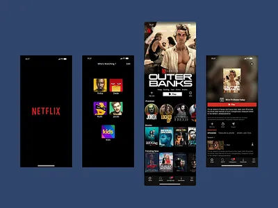 NETFLIX APP REDESIGN app design productdesign ui ux