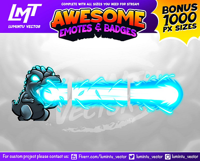 Godzilla Atomic Breath - Chibi Minizilla Twitch Emotes animated animated twitch emote anime anime twitch emotes chibi chibi twitch emote custom custom twitch emote cute cute twitch emote emote emotes twitch twitch emote twitch emotes