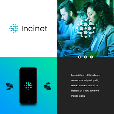 Incinet 3d branding classic company emblem logo techno technology trademark