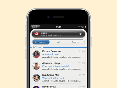 Remember webOS? app concept graphic design mail palm sketch skeuomorphic ui webos