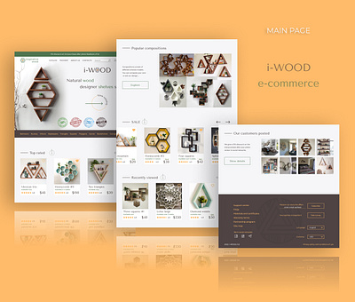 i-wood e-commerce. Website design e commerce graphic design online store ui website