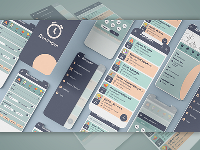 Reminder App alarm alert bills birthday design figma figma design mobile mobileapp notification reminder tasks todo todo list ui ux