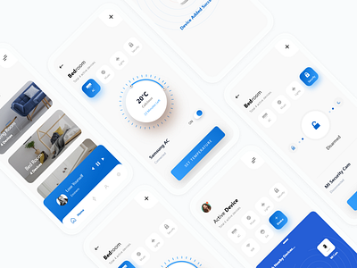 Smart Home Mobile App app design application home home automation house ios minimal mobile app mobile design mobile ux remote control smart device smart home smart home app smart home mobile smarthome smarthome app trending ui ux
