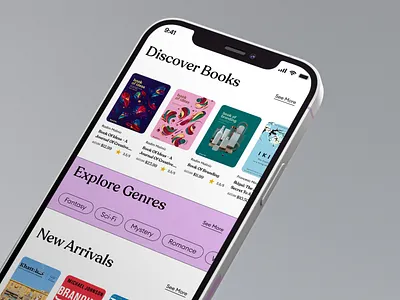 Online Book App app design bookapp daily challange design designapp iosapp mobile app mobileapp ui ui designer uidesign userinterface