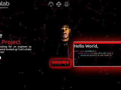 Red Node 3d animation combo computer design engineer porfolio ui