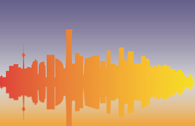 Beijing City Skyline with Blur design graphic design illustration logo vector