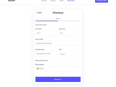 Squash Protocol's On-Ramp Checkout assets bitcoin crypto crypto ramps cryptocurrency defi ethereum fiat off ramps on ramps web 3