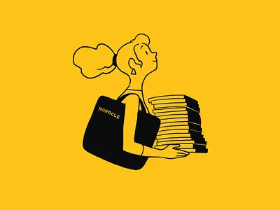 Monocle ads #1 editorial illustration girl illustration magazine monocle spot illustration