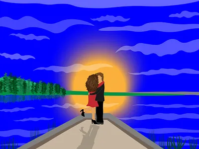 #love you design illustration san francisco bridge