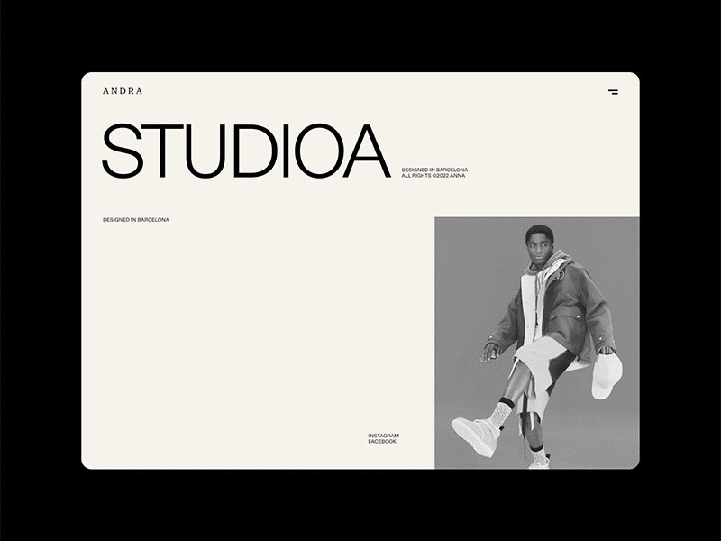 Andra website concept graphic design ui