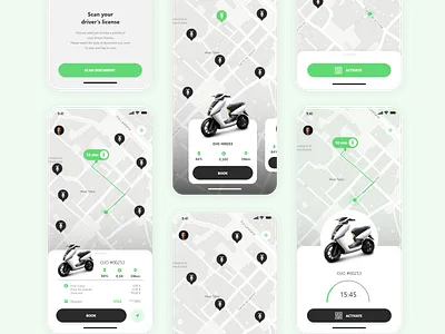 Online Scooter and E-Bike Rental App android app application bike bikeapp booking e vehicle ebike electric scooter electricvehicle electric ios online rental rent rental rental app scooter scooty startup ui ux