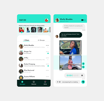 Messaging App | Chat screen 100dailyui branding chat dailyui design ghana graphic design message messagingapp minimal productdesign ui uxdesign