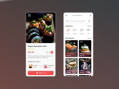 Food Ordering App app design ui ux