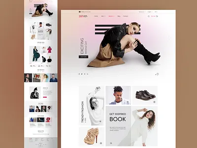 Fashion Landing Page men fashion mobile app mobile version website women fashion