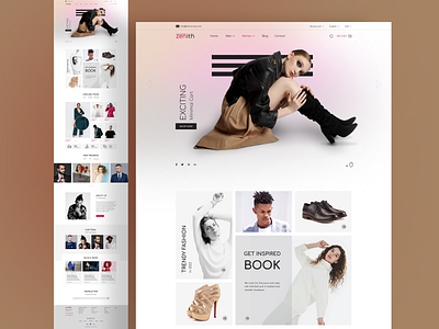 Fashion Landing Page men fashion mobile app mobile version website women fashion