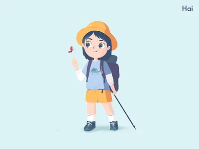 CAMP camp girl illustration