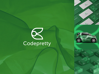 Codepretty Brand Identity application brand identity branding coding design developer icon logo logo designer minimal minimalism modern programmer rose software software companny startup company technology trending vector