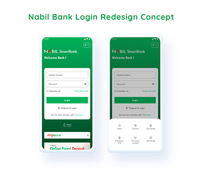 Nabil Bank Login Screen Redesign bank app login screen ui login ui minimal nabil bank redesign nabil bank ui nepali app redesign signup ui ui uiux