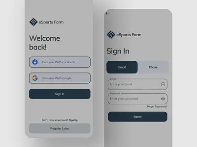 Login Using Email & Phone Design 3d animation branding graphic design logo motion graphics ui