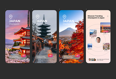 Tour Guide App Design 3d animation app app design app ui app ui design branding colorful design graphic design illustration logo mobile design mobile ui design motion graphics templates ui ui ux ux vector