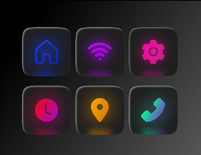 Glossy Neon Design Template 3d animation branding colorful design glossy gradient graphic design illustration logo motion graphics neon radial templates ui ui design ui ux ux design vector