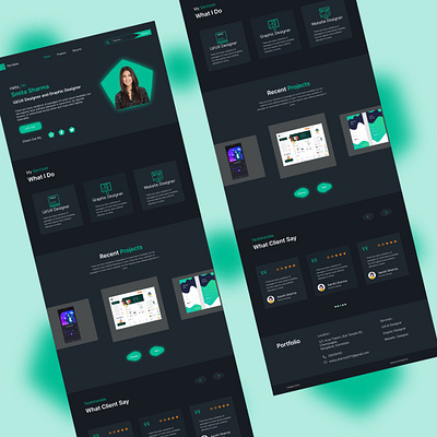 Personal Portfolio branding design typography ui ux