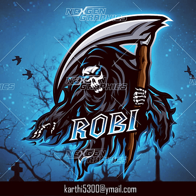 Reaper Mascot Logo branding design grim reaper grim reaper mascot grim reaper mascot logo illustration logo reaper reaper mascot reaper mascot logo