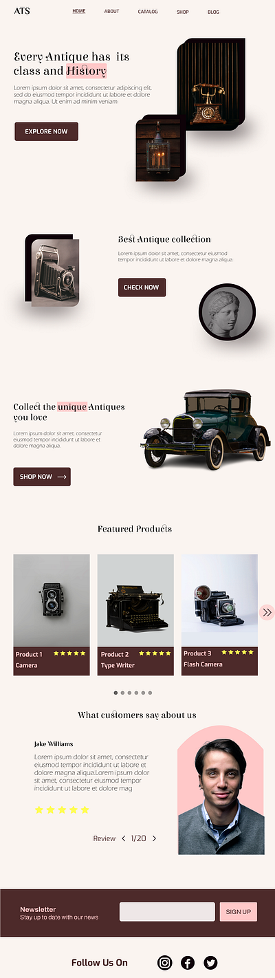 Antique shop branding design graphic design ui ux