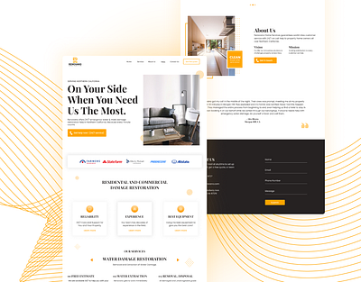 Renovano landing page redesign concept design figma graphic design redesign redesign concept responsive design ui uiux ux water remediation web design website design