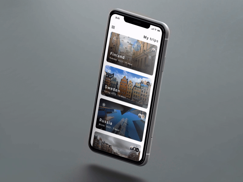 MY TRIP APP animation graphic design iphone mobile app design motion graphics ui ux