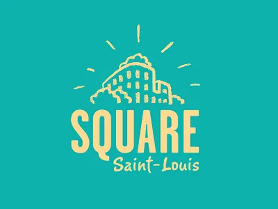Square — oil pastel logo branding building craie grasse graphic design immobilier immovable logo logo dessin logotype oil pastel typographie typography